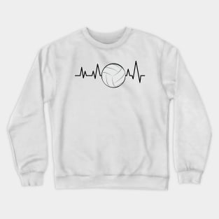 Heartbeat Pulse - Volleyball Crewneck Sweatshirt